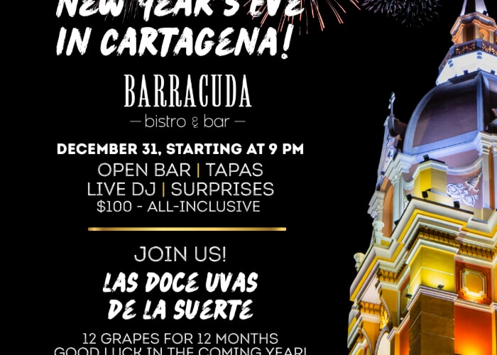 New Year's Eve: Cartagena Party at Barracuda Bistro & Bar