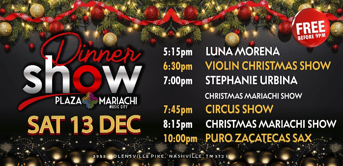 FREE Dinner Show!!! Live Performances by Stephanie Urbina Jones, Circus Show, & More!