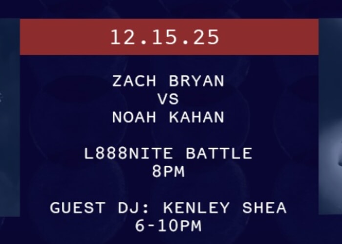 L888NITE Battle: Zach Bryan vs Noah Kahan