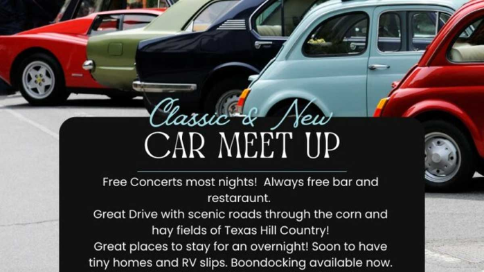 Classic and New Car Meetup at Mullins Prairie Store