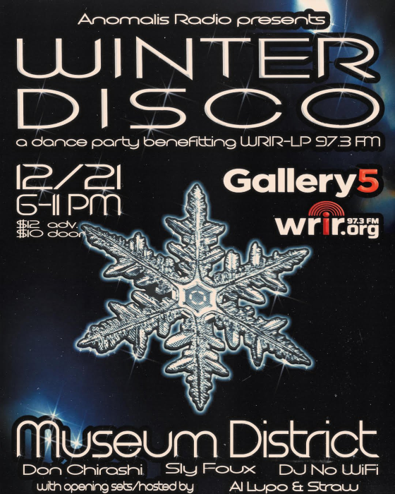 Winter Disco: a dance party benefiting WRIR-LP 97.3 FM