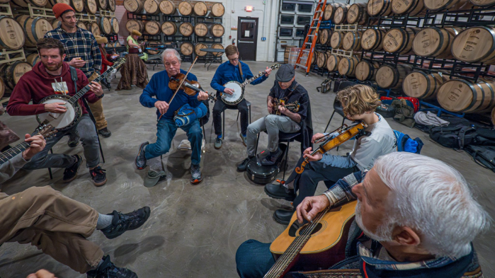 Bluegrass jam and concert