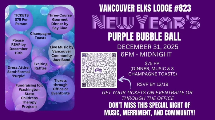 New Years Eve - Purple Bubble Ball