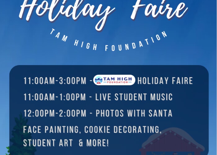 Final Day of Holiday Faire with Tam High Foundation + Photos with Santa