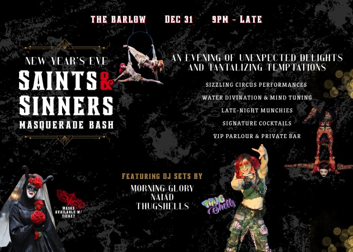 Saints and Sinners New Year's Eve Masquerade Bash