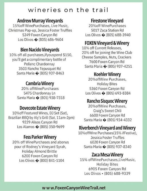 Foxen Canyon Christmas on the Trail