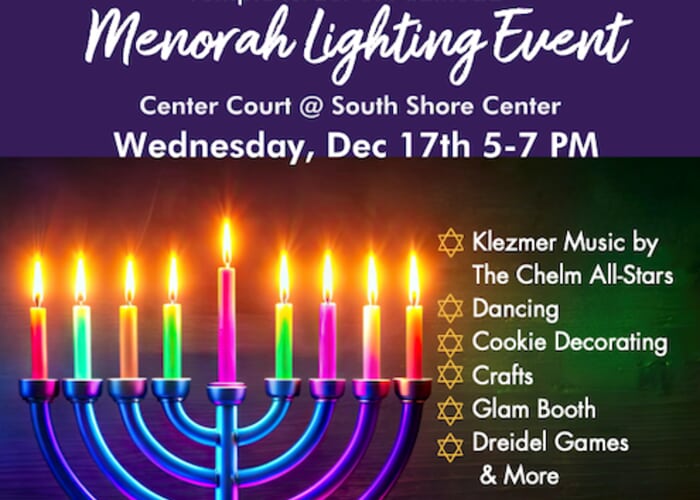Menorah Lighting Event at South Shore Mall (Alameda, Open to the Public)