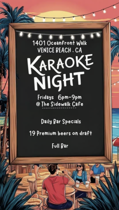 Sidewalk Cafe - Karaoke Night (Fridays)