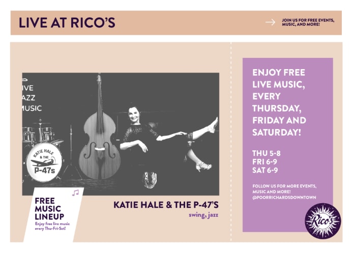 Katie Hale and the P-47s LIVE at Rico's Cafe & Wine Bar