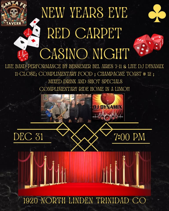 New Years Eve Red Carpet Casino Night