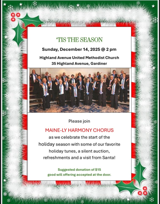 ‘Tis The Season presented by Maine-Ly Harmony