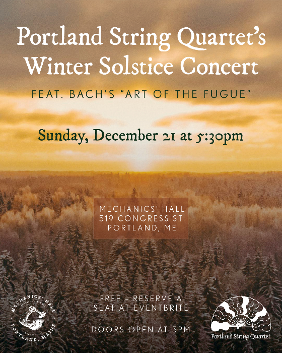 'In the Dark' Portland String Quartet's Winter Solstice Concert