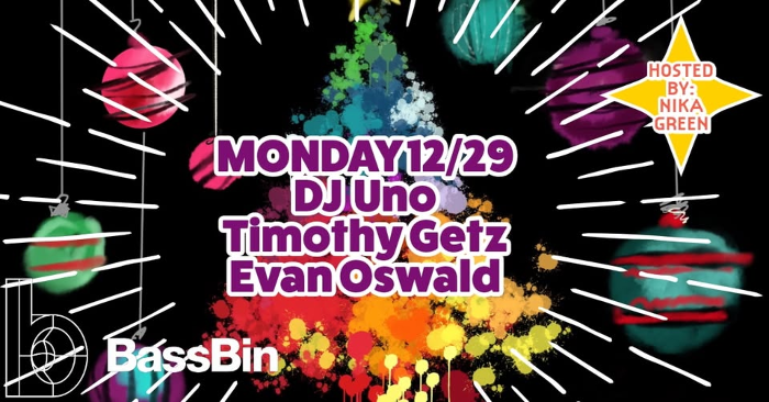 BassBin End of Year Celebration- 12.29.25 : DJ Uno, Timothy Getz, Evan Oswald