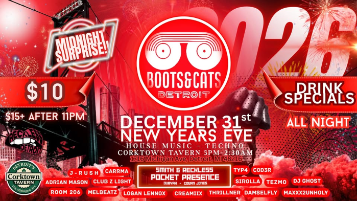 Boota&Cats Detroit NYE 2026