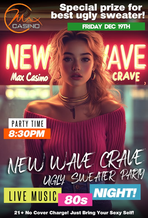 80's Ugly Sweater Party New Wave Crave Live!