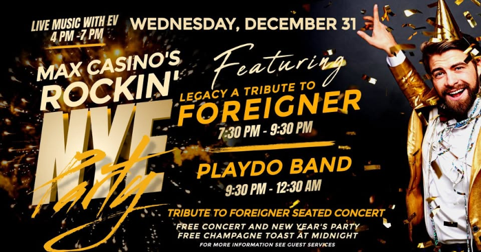 Max Casino Rockin' NYE Party