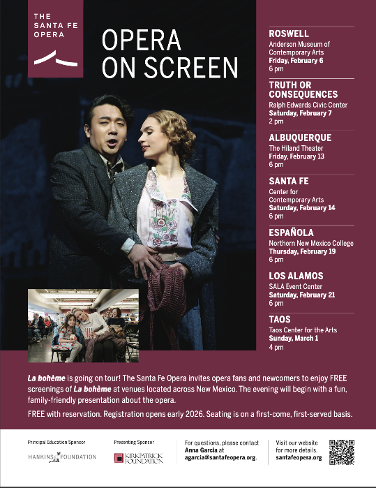 Opera On Screen Santa Fe: La bohème