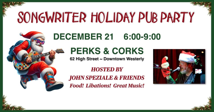 Songwriter Holiday Pub Party hosted by John Speziale & Friends!