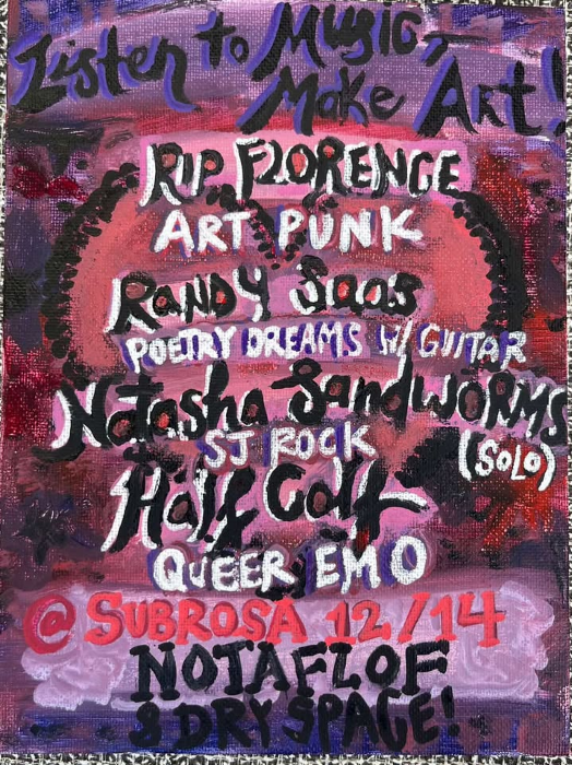 Listen to Music, Make Art! (and more on that below!) at SubRosa with…
