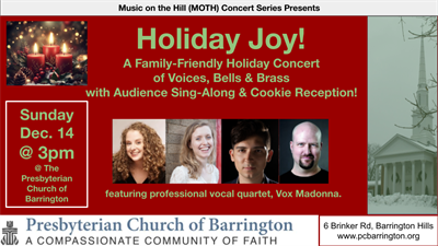 Music on the Hill (MOTH) presents Holiday Joy! Holiday Concert and Carol Sing