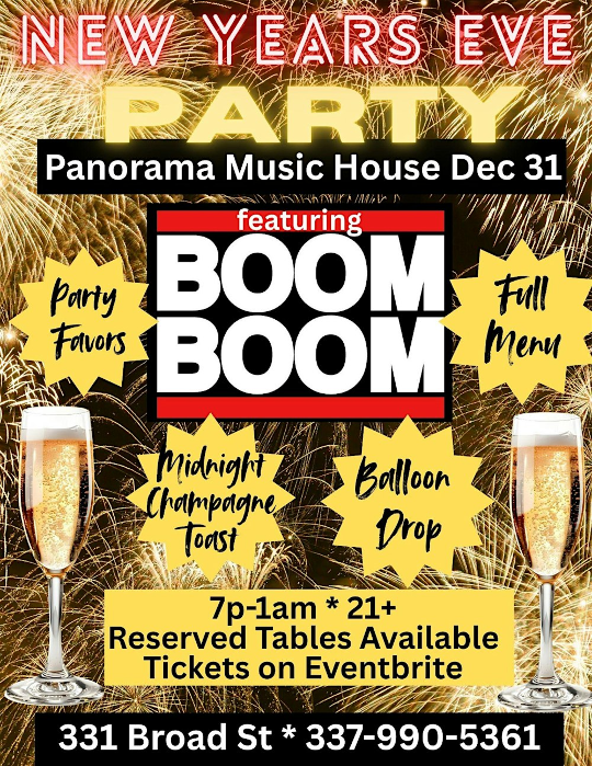 New Years Eve featuring Boom Boom @Panorama December 31, 2025