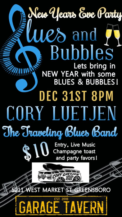NYE with Cory Luetjin & the Travelling Blues Band