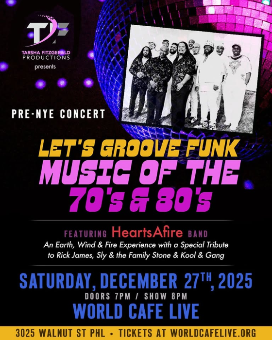 Pre-NYE Soul & Funk Jam starring HeartsAfire | Sat. 12.27, Music Hall