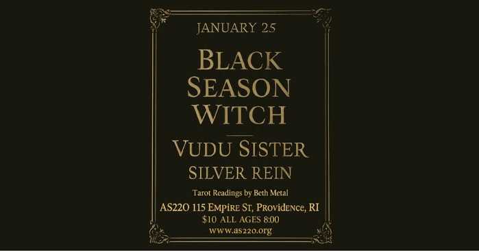 Black Season Witch, Vudu Sister, Silver Rein + tarot readings by Beth Metal