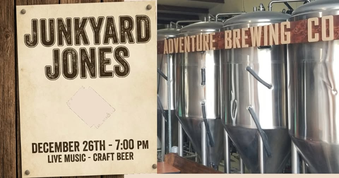 Junkyard Jones Playing at Adventure Brewing Company