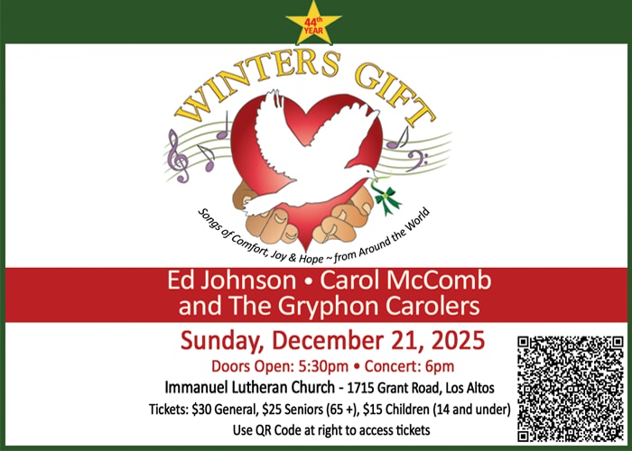 Winter's Gift, featuring Ed Johnson, Carol McComb, and the Gryphon Carolers