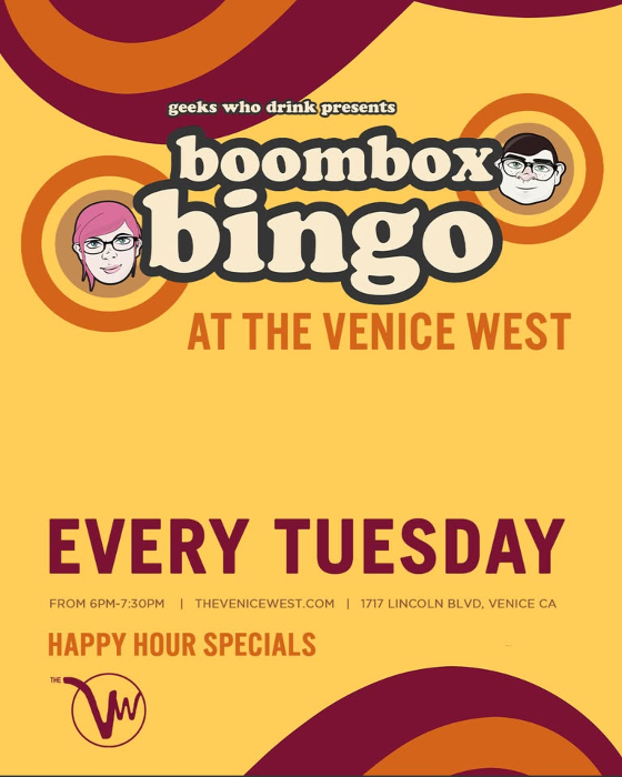 Geeks Who Drink Presents: Boombox Musical Bingo - TUESDAYS