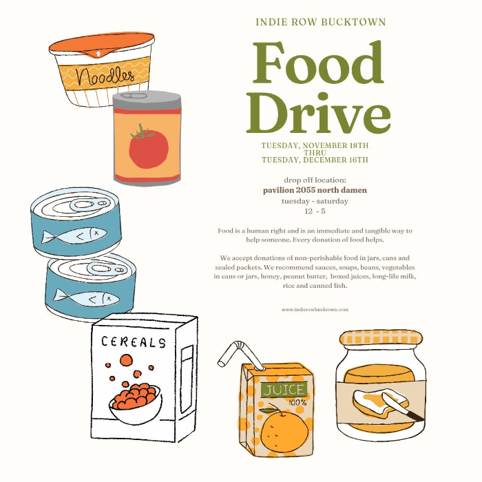 Indie Row Bucktown Food Drive