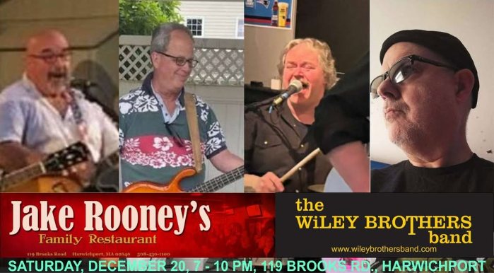 JUST ANNOUNCED: The Wiley Brothers Band returns to Jake Rooney's in Harwichport.