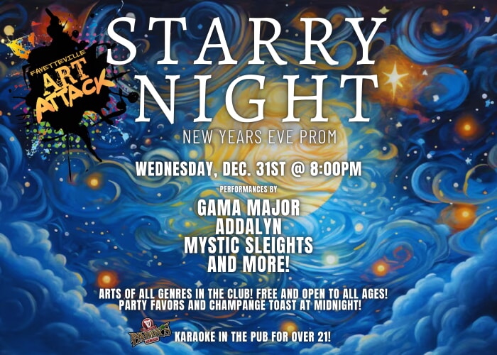 Art Attack's Starry Night New Year's Eve Prom on Wednesday, December 31st!