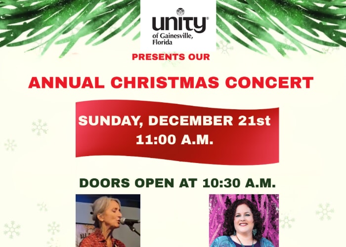 Annual Christmas Concert Presented By Unity of Gainesville, Florida
