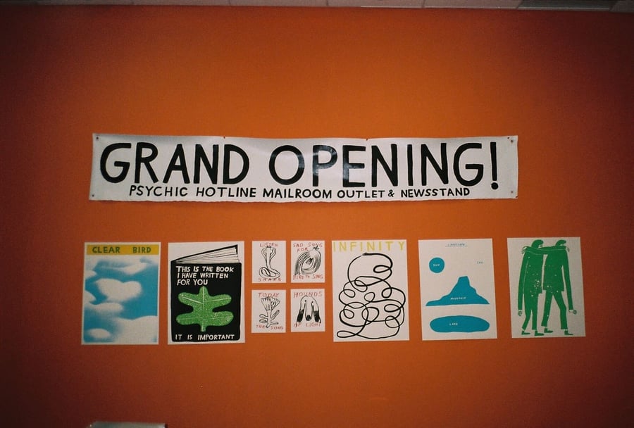 Grand Opening: Psychic Hotline Mailroom Outlet & Newsstand