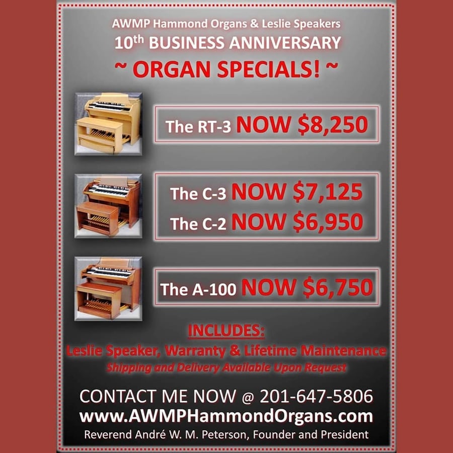 AWMP Hammond Organs & Leslie Speakers