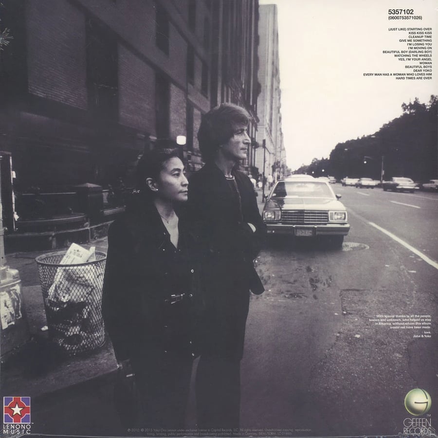 John Lennon & Yoko Ono's Double Fantasy Album Cover