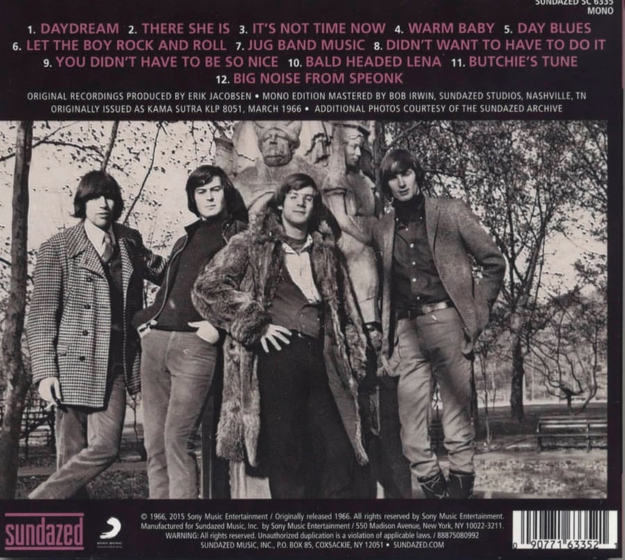 The Lovin' Spoonful's back of Daydream CD