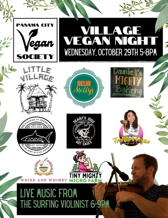OCTOBER 2025 Village Vegan Night hosted by the Panama City Vegan Society