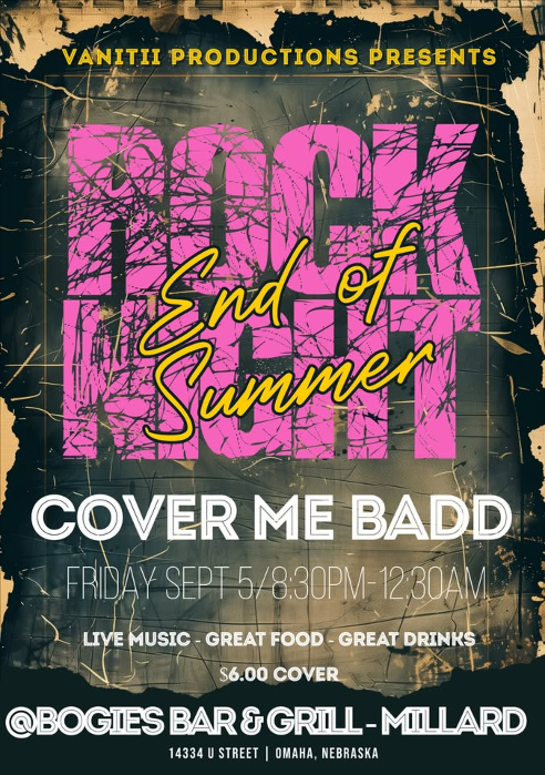 COVER ME BADD @Bogie's Bar & Grill in Millard