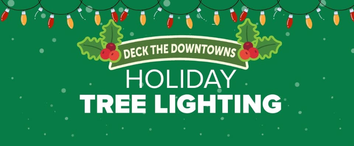Holiday Tree Lighting in Downtown Rock Island | Deck the Downtowns