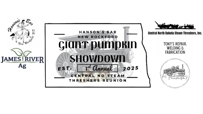 Giant Pumpkin Showdown Hosted by Hanson's Bar & Central ND Steam Threshers Reunion