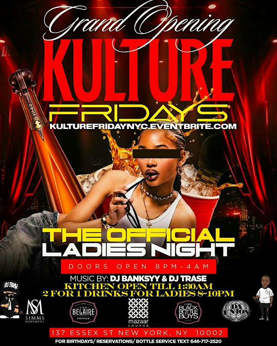 Kulture Friday NYC Capricorn Party Hip Hop RNB Reggae Afrobeat Latin