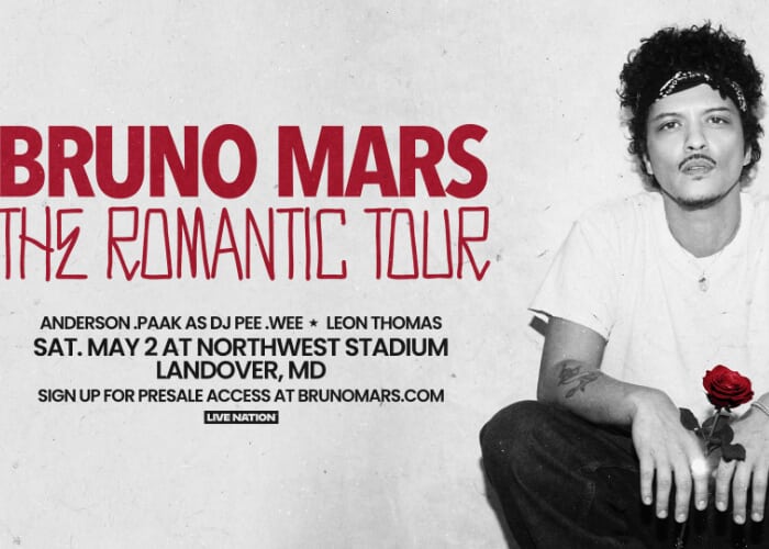 Northwest Stadium Concert Series: Bruno Mars' The Romantic Tour
