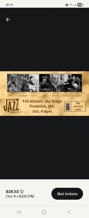 Frederick Jazz Society Presents: FJS Allstars at Sky Stage