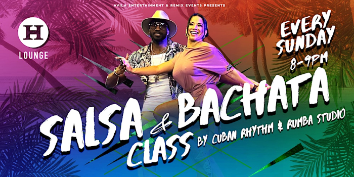 Salsa & Bachata Class at H Lounge Bar in Vallejo, Every Sunday!