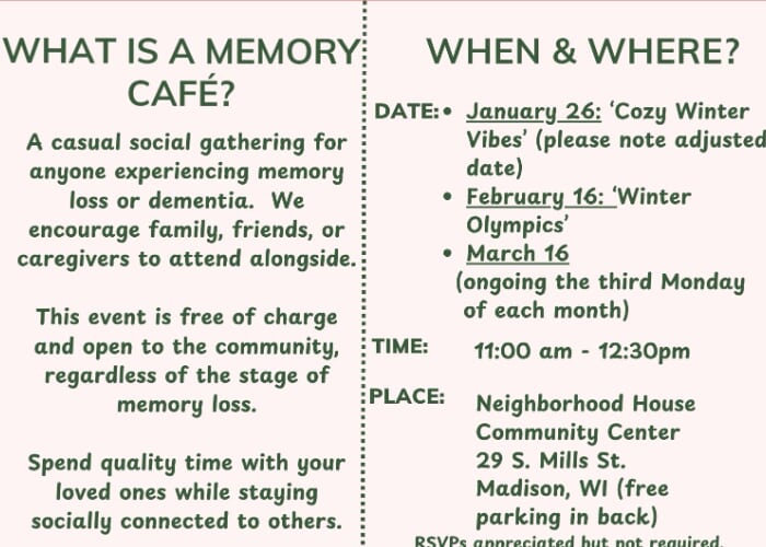 Memory Cafe at Neighborhood House Community Center