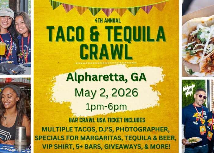 Alpharetta Taco & Tequila Bar Crawl USA: May 2nd, 4th Annual