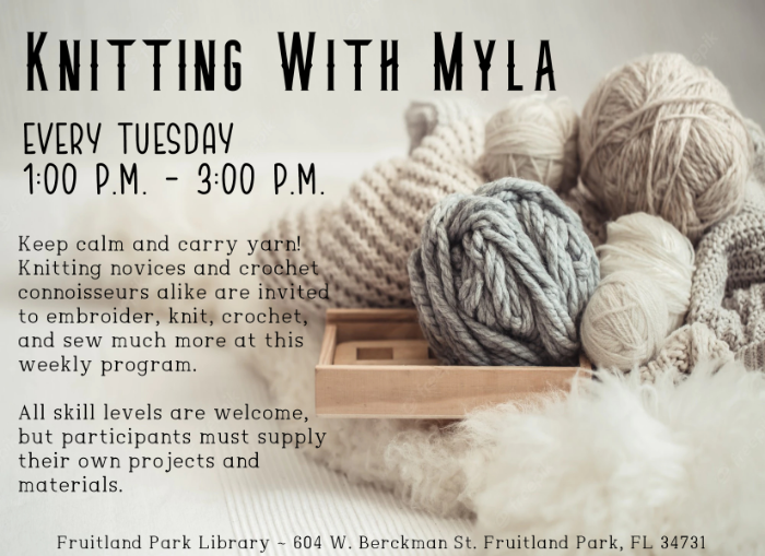 Knitting With Myla